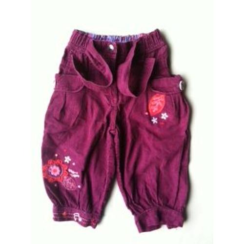 Pantalon Dpam Gagou Tagou Prune Violet Taille 12 Mois