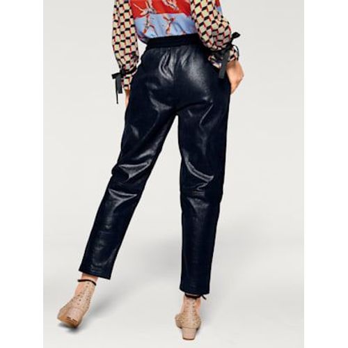 Pantalon En Cuir Forme Jogging Tendance - Rick Cardona - Marine