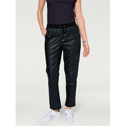 Pantalon En Cuir Forme Jogging Tendance - Rick Cardona - Noir