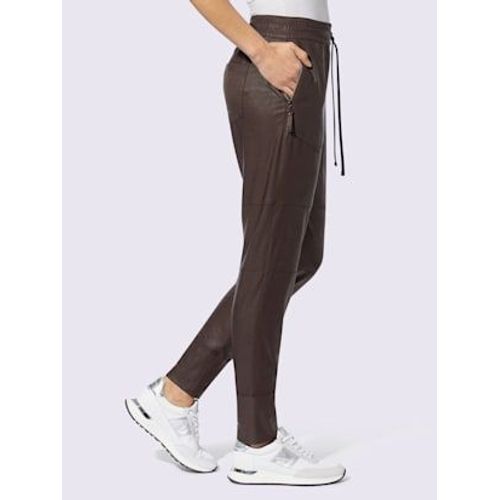Pantalon En Synthtique Style Jogging Tendance - Rick Cardona - Chocolat