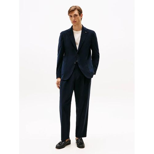 Pantalon En Velours Ctel  Pinces Stretch Corduroy Fabric/Blue - 48