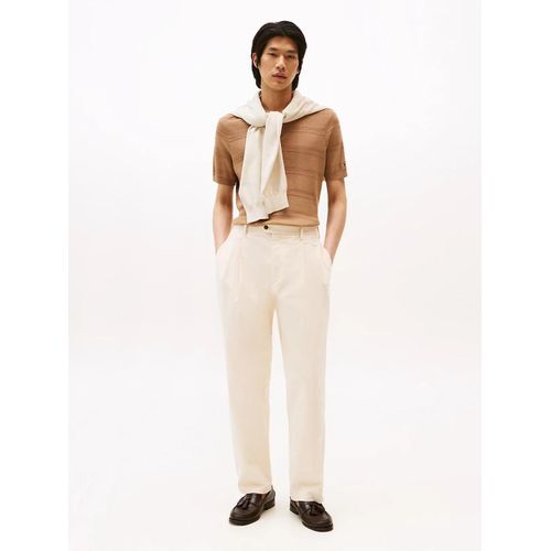 Pantalon En Velours Ctel  Pinces Stretch Corduroy Fabric/White - 58