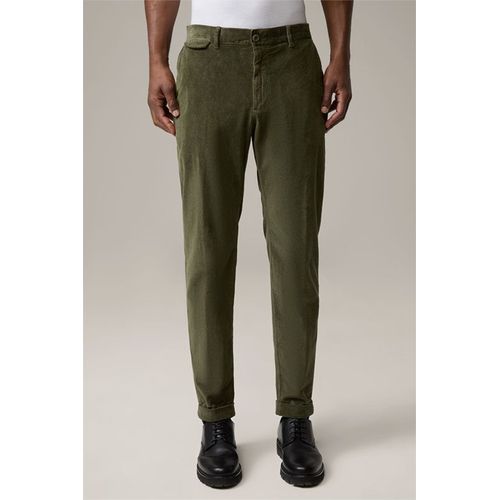 Pantalon En Velours Ctel Flex Cross Luc, Olive