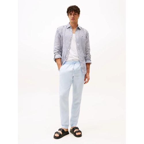 Pantalon Fusel Dcontract Harlem En Lin Mlang Harlem Sorona Linen/Sky Blue - 40-36