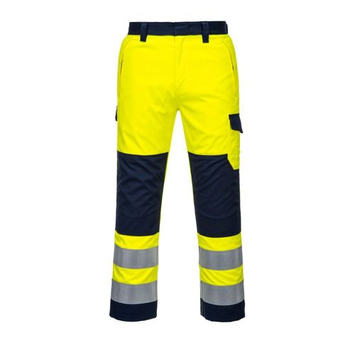 Pantalon Haute Visibilit Modaflame Portwest Jaune / Bleu Marine L