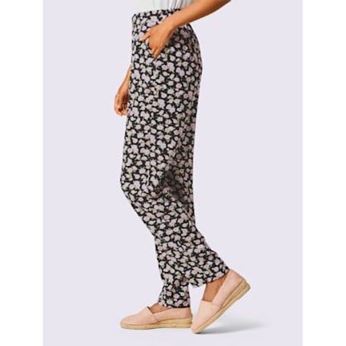 Pantalon Mlange De Modal Doux - Creation L Premium - Noir-Rose Clair Imprim
