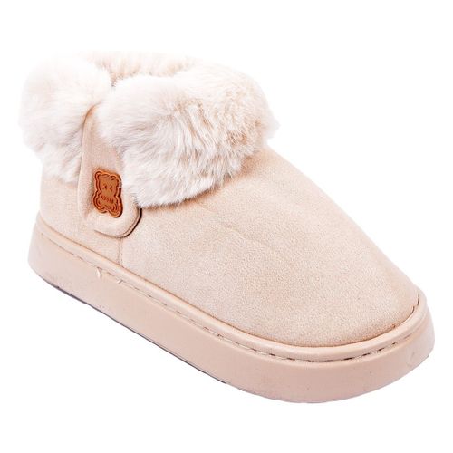 Pantoufle Bottine Intrieure Femme Fourre Md9699 Beige