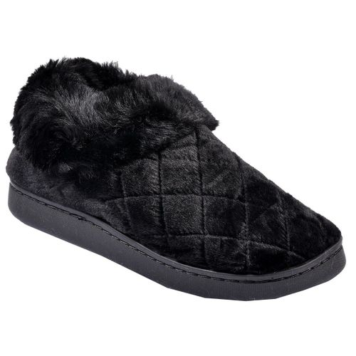 Pantoufle Femme Chausson Cocooning Md8656 Noir