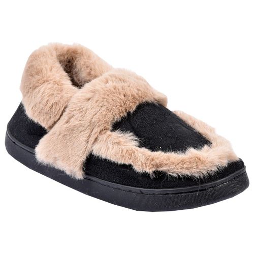 Pantoufle Femme Chausson Cocooning Md8661 Noir