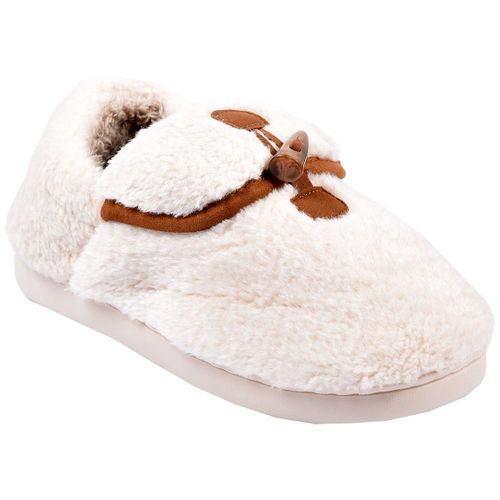 Pantoufle Femme Chausson Cocooning Md8697 Ecru