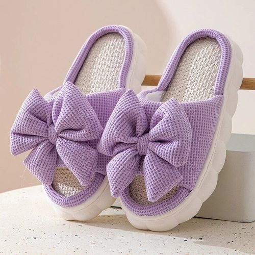 Pantoufles  Nministriels D Papillon Pour Femme,Tongs Lgres Pour La Maison,Semelle Optique,Sandales Plates En Lin,Kawaii,Printemps Automne