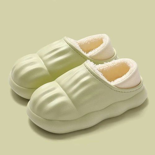 Pantoufles  Plateforme Confortables Pour Hommes Et Femmes,Chaussures En Coton Pour La Maison,Chaussures En Peluche Impermables,Mode Extrieure,Pantoufles Minimalistes,Chaussure Non Ald,Hiver