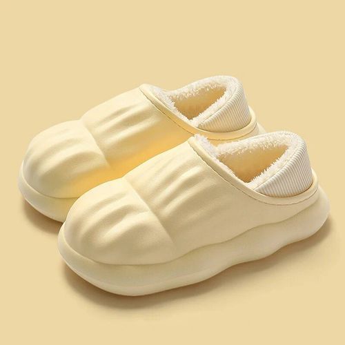 Pantoufles  Plateforme Confortables Pour Hommes Et Femmes,Chaussures En Coton Pour La Maison,Chaussures En Peluche Impermables,Mode Extrieure,Pantoufles Minimalistes,Chaussure Non Ald,Hiver