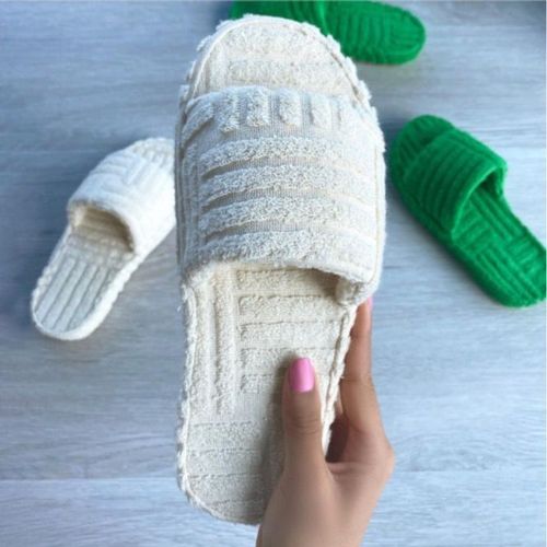Pantoufles  Semelle paisse Pour Femmes, Chaussures En Coton Gaufr, Dcontractes Et Assorties, Nouvelle Collection 2021 - 39
