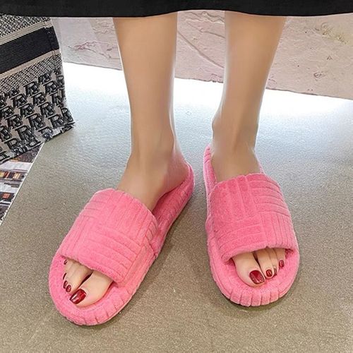 Pantoufles  Semelle paisse Pour Femmes, Chaussures En Coton Gaufr, Dcontractes Et Assorties, Nouvelle Collection 2021 - 40