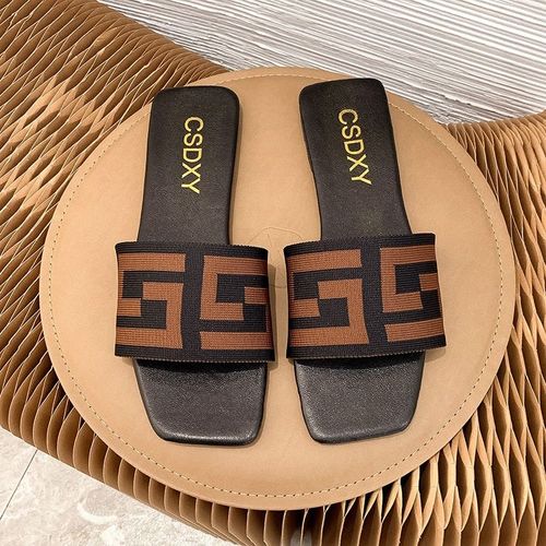 Pantoufles  Talons Compenss Pour Femmes, Chaussures De Marque, Grande Taille, Design, t, Mode, Fonds Plats, Sildes, Mules Pour Dames, 2021 - 40