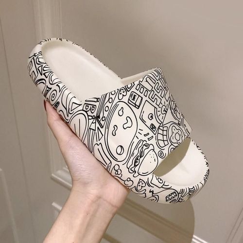 Pantoufles Antidrapantes  Plateforme Pour Femmes, Sandales De Plage, Tongs De Dessin Anim, Ours De Bonbons, Chaussures De Salle De Bain  Talons Hauts Pour Dames Et Filles - 44 1/2