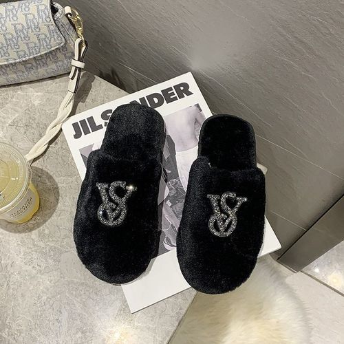 Pantoufles Chaudes Pour Femmes, Chaussures D'hiver En Fourrure De Cristal, Pantoufles De Maison Dcontractes Et Confortables, 2021