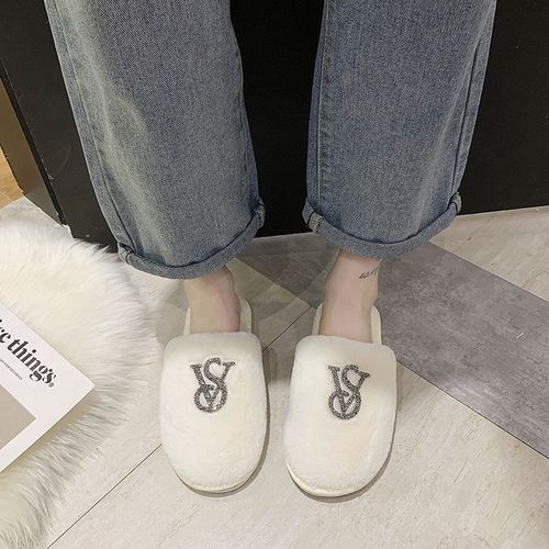 Pantoufles Chaudes Pour Femmes, Chaussures D'hiver En Fourrure De Cristal, Pantoufles De Maison Dcontractes Et Confortables, 2021