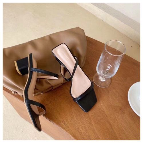 Pantoufles D't  Talons Bas Pour Femmes, Sandales De Marque  Talons Carrs Et Bout Ouvert, Tongs Grande Taille 41, Nouvelle Collection 2021