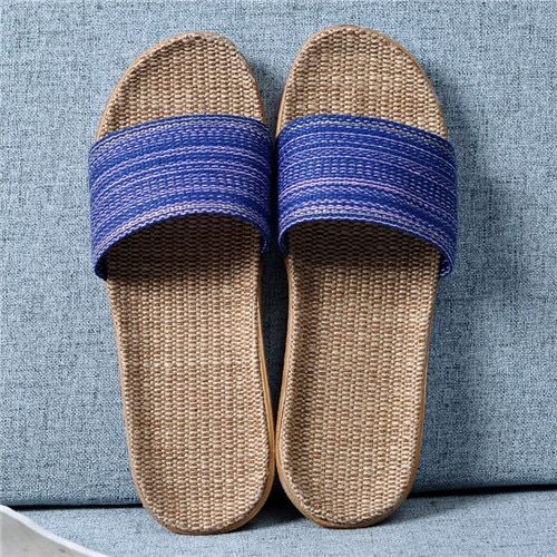 Pantoufles D't En Lin Pour Femmes Et Hommes, Diapositives Dcontractes En Lin, Multi-Style Antidrapant Eva Tongs De Maison, Chaussures D'intrieur, Sandales Pour Femmes