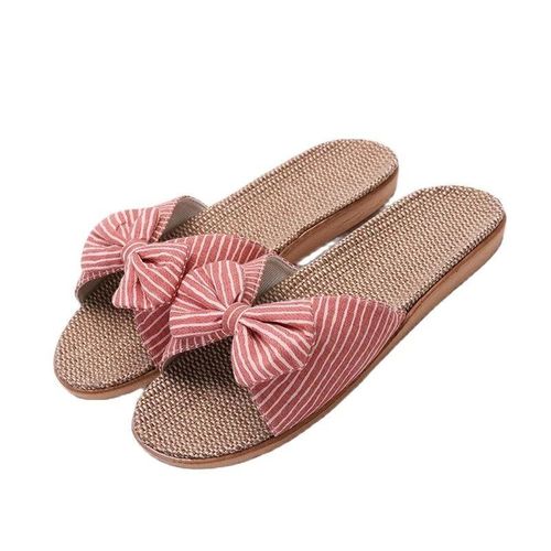 Pantoufles D't En Lin Pour Femmes Et Hommes, Diapositives Dcontractes En Lin, Multi-Style Antidrapant Eva Tongs De Maison, Chaussures D'intrieur, Sandales Pour Femmes