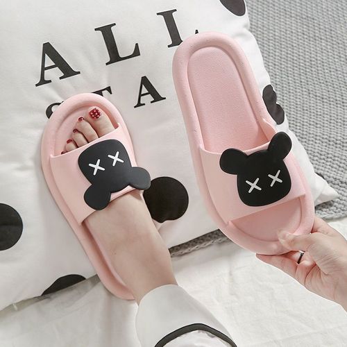 Pantoufles D't Pour Femmes, Chaussures Mignonnes  Bout Ouvert Et  Plate-Forme Basse, Tongs Pour Femmes, Maison Intrieure, Diapositives De Plage Plates Pour Femmes, 2020