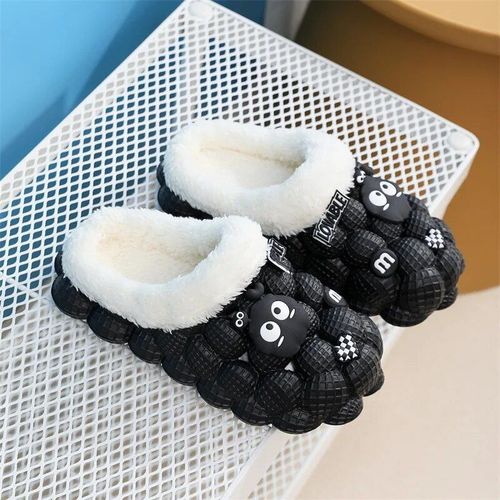 Pantoufles D'hiver En Coton Chaud Pour Femmes,Chaussures Coordonnantes Pour Couple,Plateforme  Bulles De Litchi,Pantoufles Dcontractes  La Mode Pour La Maison - 41
