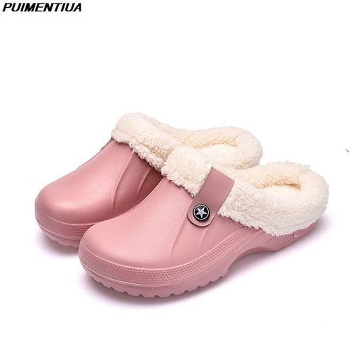 Pantoufles D'hiver En Coton Impermables Pour Femmes, Chaussures Chaudes Pour La Maison, D'intrieur Et D'extrieur, Pain En Cuir Et Coton, Livraison Directe, 2020