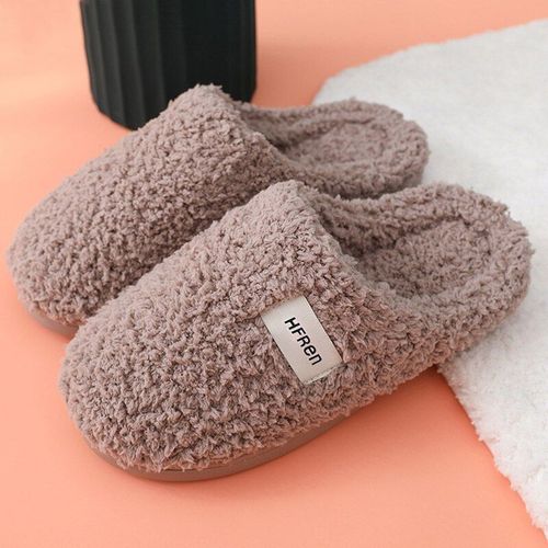 Pantoufles D'hiver En Coton Pour Femmes Et Hommes, 2021, Pantoufles Courtes En Peluche, Chaussures De Sol D'intrieur, Mode Hommes, Diapositives Chaudes, Chaussures De Couple Plates