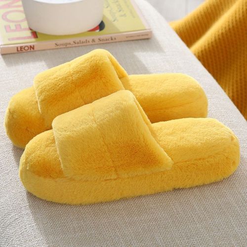 Pantoufles D'hiver En Coton Pour Femmes, Nouvelles Pantoufles Corennes Longues En Peluche, Bout Ouvert, Fond Plat, Dcontractes, Chaudes, Poilues