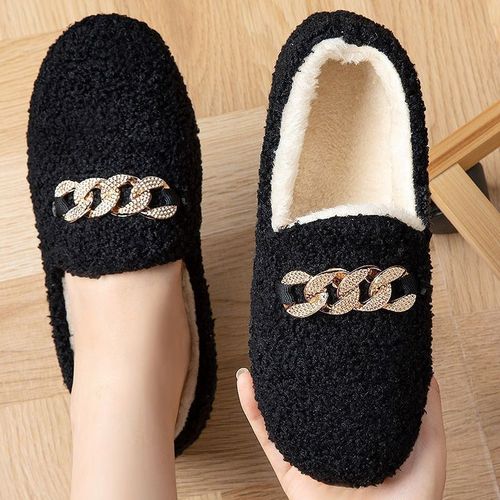 Pantoufles D'hiver En Coton Pour Femmes, Pantoufles De Maison En Peluche paisse Et Douce, Chaussures Chaudes D'intrieur En Coton, Nouvelles Pantoufles Pour Femmes, Mignonnes Et Moelleuses - 38