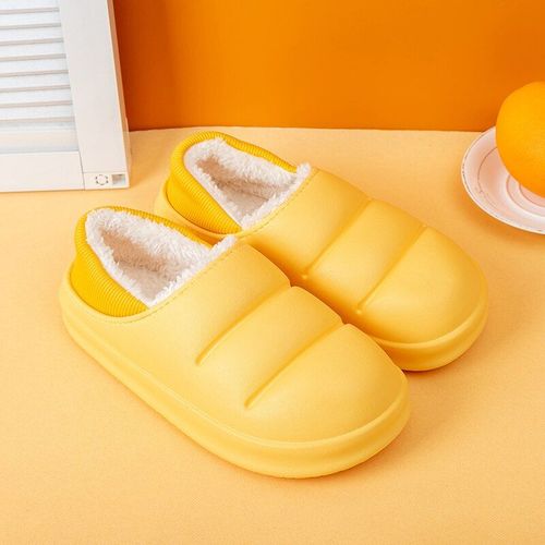 Pantoufles D'hiver En Peluche Impermables Pour Hommes, Nouveau Style, Pantoufles En Fourrure Chaude Eva, Sabots Amoureux, Chaussures De Sol D'intrieur