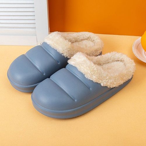 Pantoufles D'hiver En Peluche Impermables Pour Hommes, Nouveau Style, Pantoufles En Fourrure Chaude Eva, Sabots Amoureux, Chaussures De Sol D'intrieur