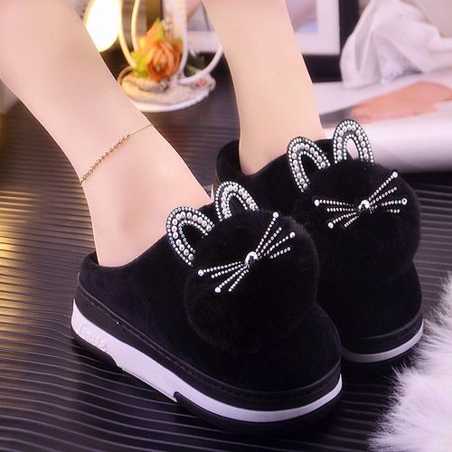 Pantoufles D'intrieur  Plateforme Pour Femmes, Mignonnes Chaussures De Maison, Chaudes, Automne Hiver 2022, Nouvelle Collection - 39