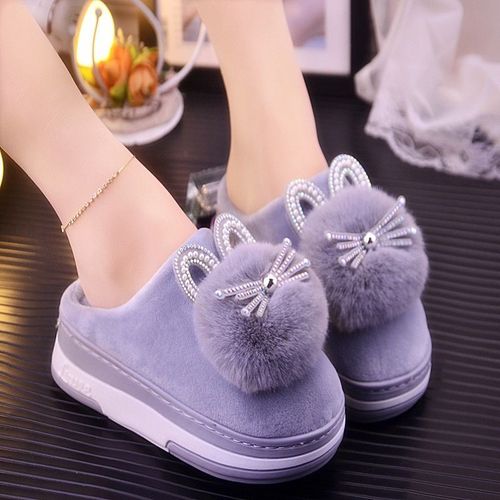 Pantoufles D'intrieur  Plateforme Pour Femmes, Mignonnes Chaussures De Maison, Chaudes, Automne Hiver 2022, Nouvelle Collection - 36