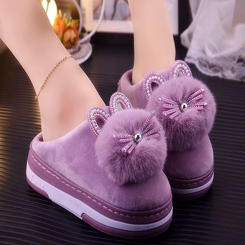 Pantoufles D'intrieur  Plateforme Pour Femmes, Mignonnes Chaussures De Maison, Chaudes, Automne Hiver 2022, Nouvelle Collection - 39