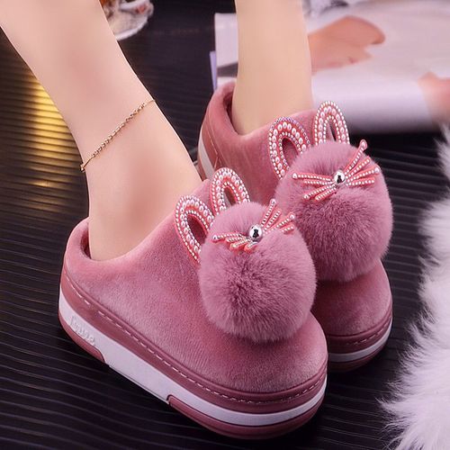 Pantoufles D'intrieur  Plateforme Pour Femmes, Mignonnes Chaussures De Maison, Chaudes, Automne Hiver 2022, Nouvelle Collection - 35 1/2
