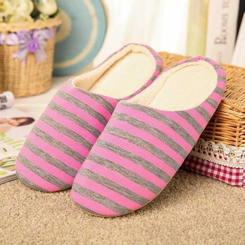 Pantoufles D'intrieur En Coton Pour Femmes,Tongs Douces Monochromes,Chaussures Chaudes En Peluche  Fourrure,Toboggans De Sol,Chambre  Coucher,Couple,Automne,Hiver