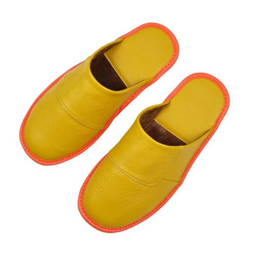 Pantoufles D'intrieur En Cuir De Vache Vritable, Antidrapantes, Pour Homme Et Femme, Chaussures Simples Dcontractes, Semelles Souples Tpr, Mode Maison, Printemps t 505