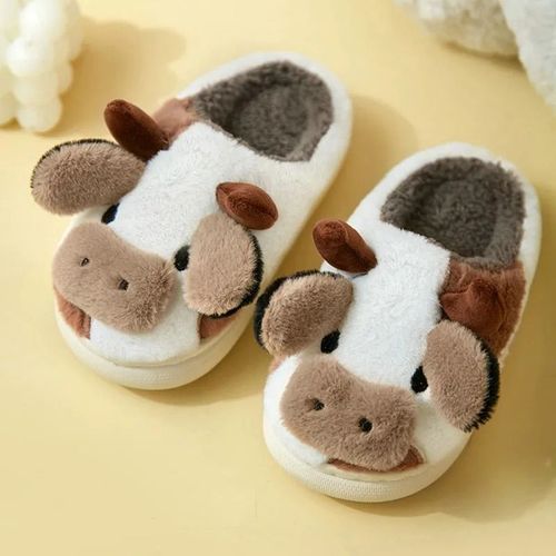 Pantoufles D'intrieur En Fourrure D'ours Mignon Pour Hommes Et Femmes,Toboggans Amusants,Coussin Moelleux,Chaud,Mode,Hiver
