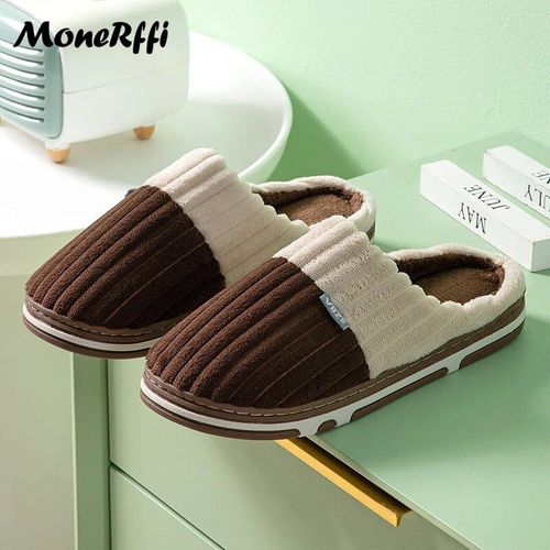 Pantoufles D'intrieur En Fourrure Pour Couples,Toboggans Moelleux,Pantoufles En Peluche Chaudes,Chaussures En Coton Pour Dames,Chaussures De Chambre Pour Hommes Et Femmes,Hiver 2023