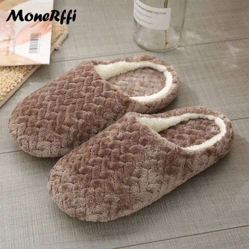 Pantoufles D'intrieur En Fourrure Pour Couples,Toboggans Moelleux,Pantoufles En Peluche Chaudes,Chaussures En Coton Pour Dames,Chaussures De Chambre Pour Hommes Et Femmes,Hiver 2023