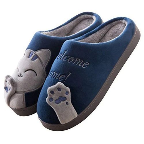 Pantoufles D'intrieur En Peluche Pour Femmes,Toboggans Silencieux Pour Chambre  Coucher,Chaussures De Sol Plates,Pantoufles De Couple,Chaudes,Hiver,Mode