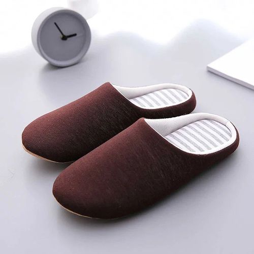 Pantoufles D'intrieur En Velours Ctel  Rayures Pour Femmes,Toboggans Chauds En Peluche De Coton,Toboggans En Fourrure Pour La Maison,Chaussures  La Mode,Automne Et Hiver 2024 - 44-45
