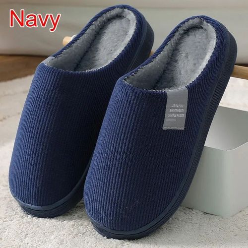 Pantoufles D'intrieur En Velours Ctel  Rayures Pour Femmes,Toboggans Chauds En Peluche De Coton,Toboggans En Fourrure Pour La Maison,Chaussures  La Mode,Automne Et Hiver 2024 - 44-45