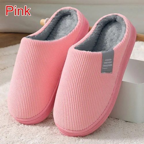 Pantoufles D'intrieur En Velours Ctel  Rayures Pour Femmes,Toboggans Chauds En Peluche De Coton,Toboggans En Fourrure Pour La Maison,Chaussures  La Mode,Automne Et Hiver 2024