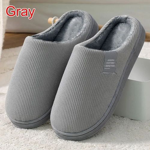 Pantoufles D'intrieur En Velours Ctel  Rayures Pour Femmes,Toboggans Chauds En Peluche De Coton,Toboggans En Fourrure Pour La Maison,Chaussures  La Mode,Automne Et Hiver 2024 - 44-45