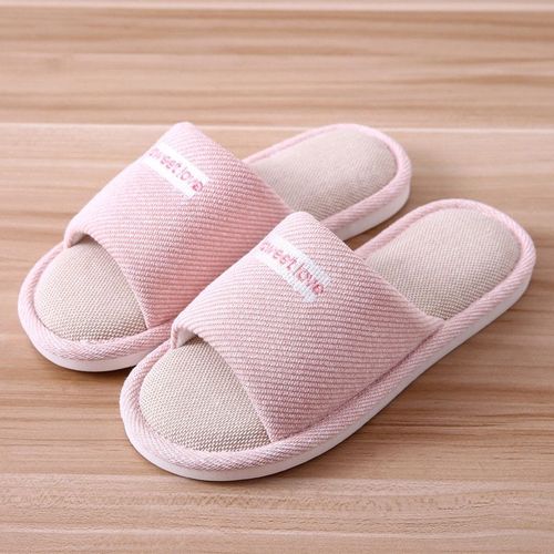 Pantoufles D'intrieur Pour Femmes Et Hommes, Chaussures Plates, Confortables, Antidrapantes, Pour La Maison, En Lin, En Coton, 2020
