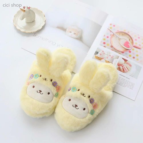 Pantoufles D'intrieur Pour Fille, Lapin Stella Mignon, Maison, Antidrapantes, En Coton, Impermables,  Fond En Caoutchouc - 37